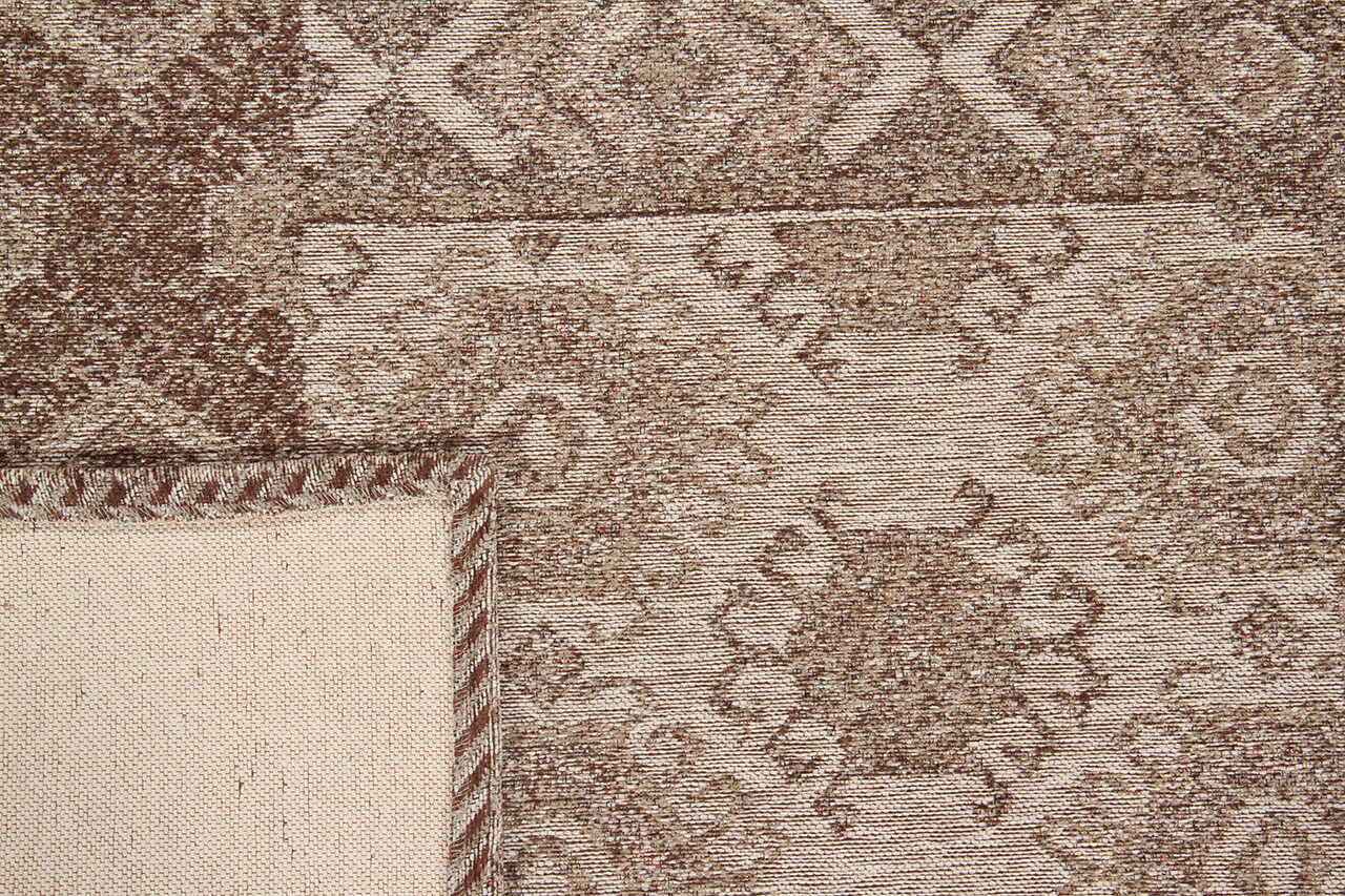 Tappeto Velluto Etnik – Patchwork Geometrico – Beige Marrone