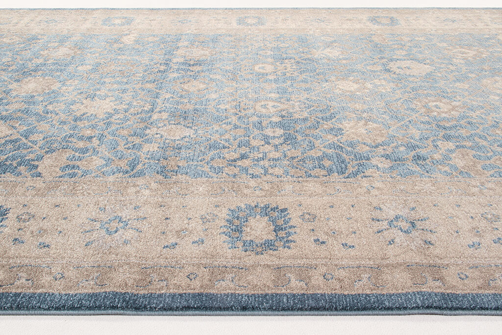 Tappeto Stile Orientale Vintage - Parma - Grigio Blu chiaro | Ideale per Soggiorno e Sala da Pranzo