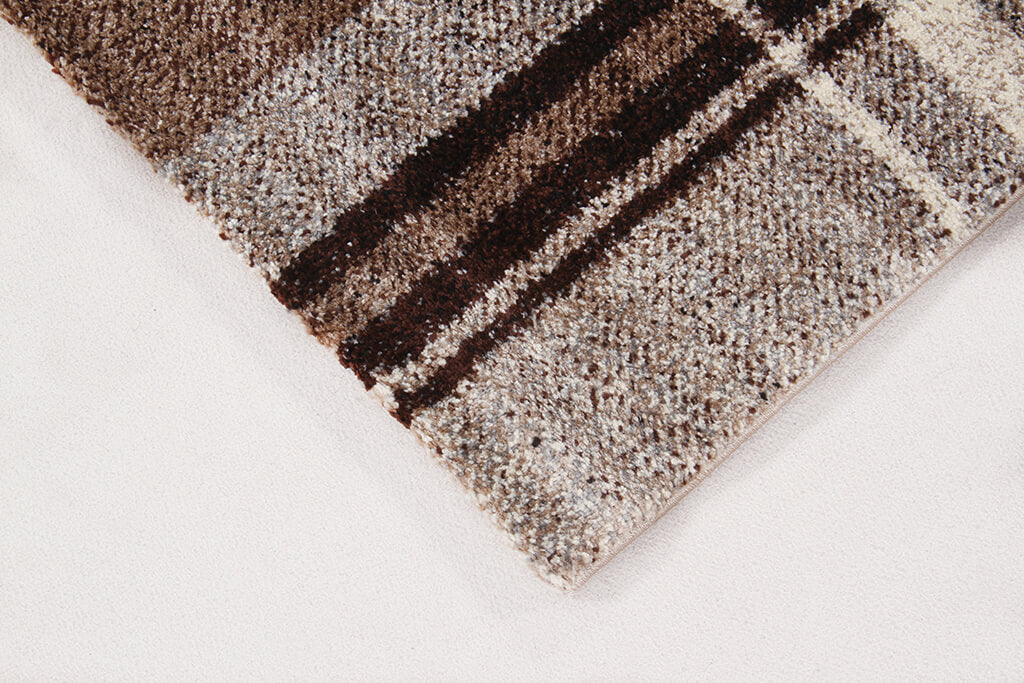Tappeto Moderno COLORS Tartan Marrone – Design Contemporaneo