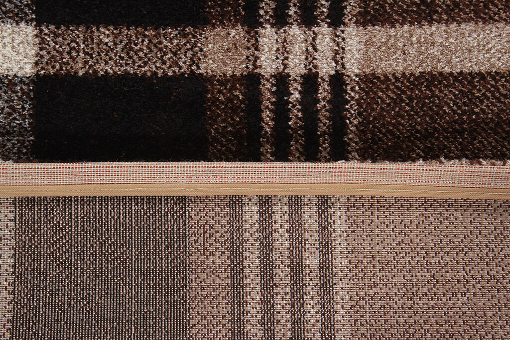 Tappeto Moderno COLORS Tartan Marrone – Design Contemporaneo