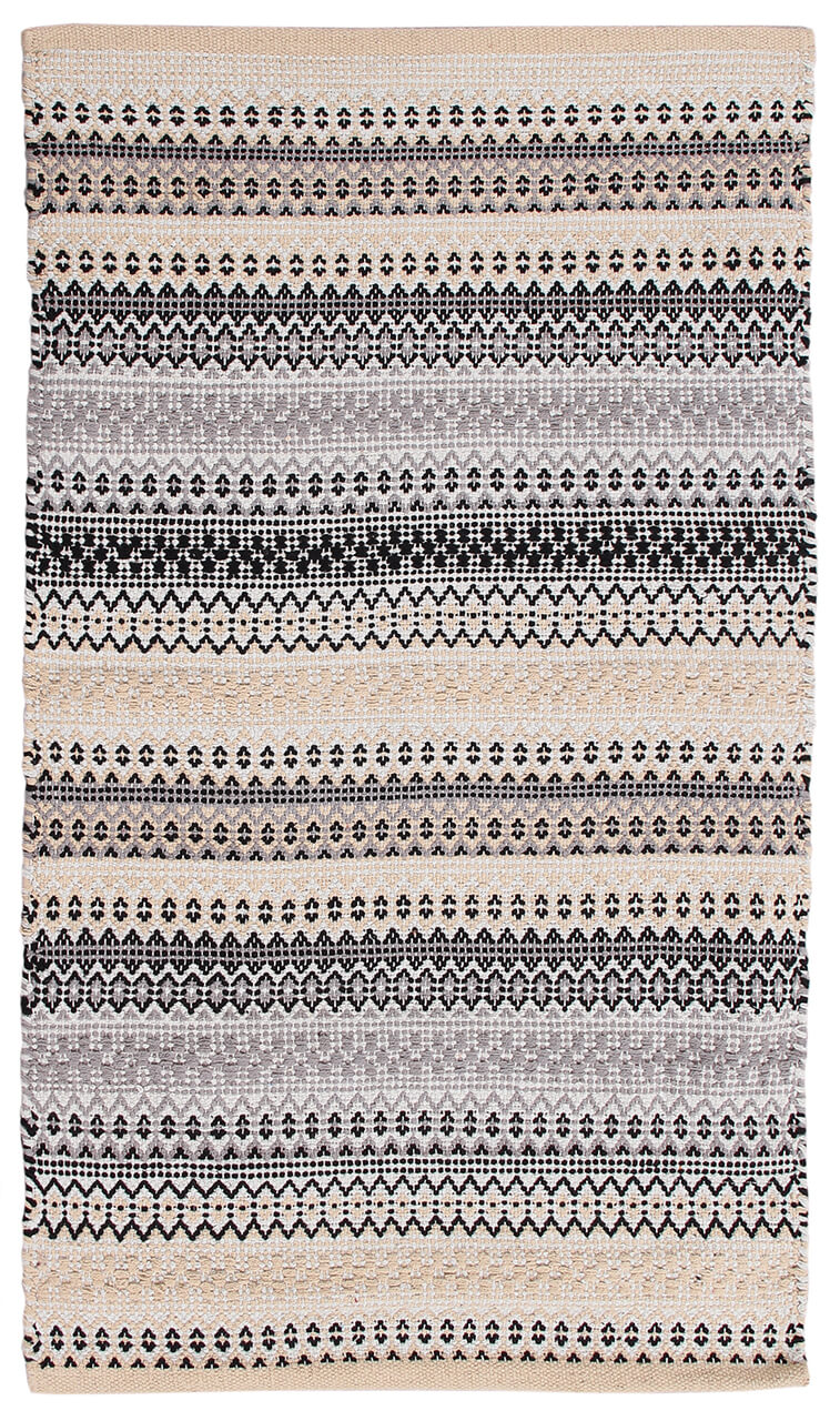Tappeto in Cotone Grigio Senegal - Lavabile in Lavatrice - Fatto a mano