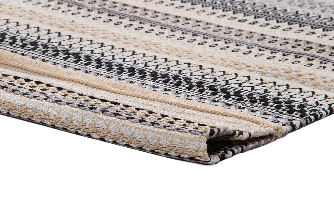 Tappeto in Cotone Grigio Senegal - Lavabile in Lavatrice - Fatto a mano