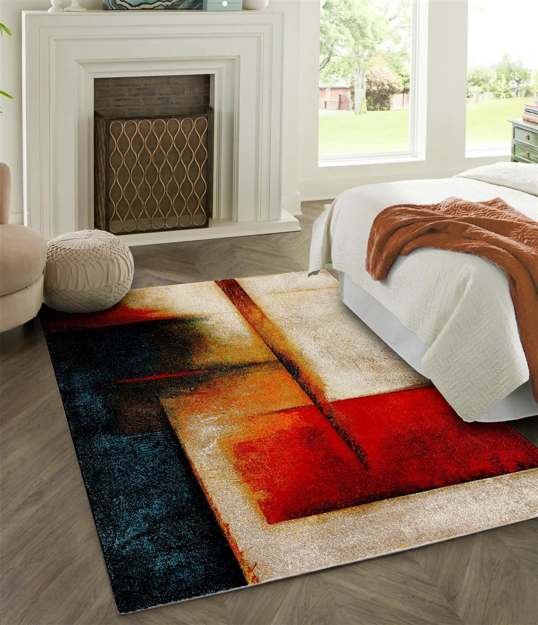 Tappeto Moderno Gallery G - Multicolore Geometrico - Antiscivolo | Ideale per Soggiorno, Camera da letto e Cameretta