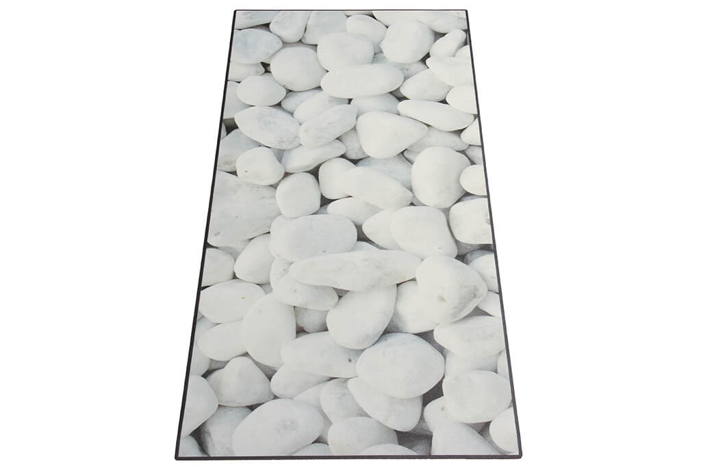 Tappeto Passatoia Cucina in Vinile - Vista Pebbles - Design Ciottoli - Made in Italy