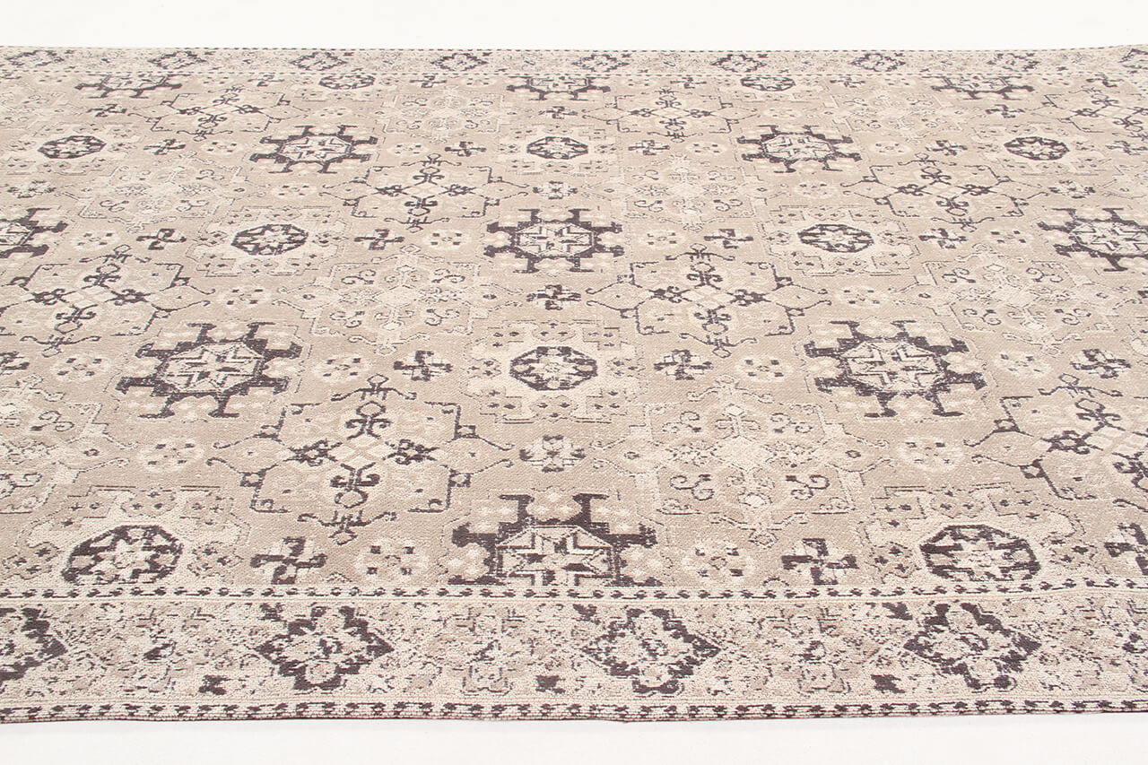 Tappeto Argentella 3 Beige - Design Vintage Astratto con sfumature colore | elegante per soggiorno e camera da letto