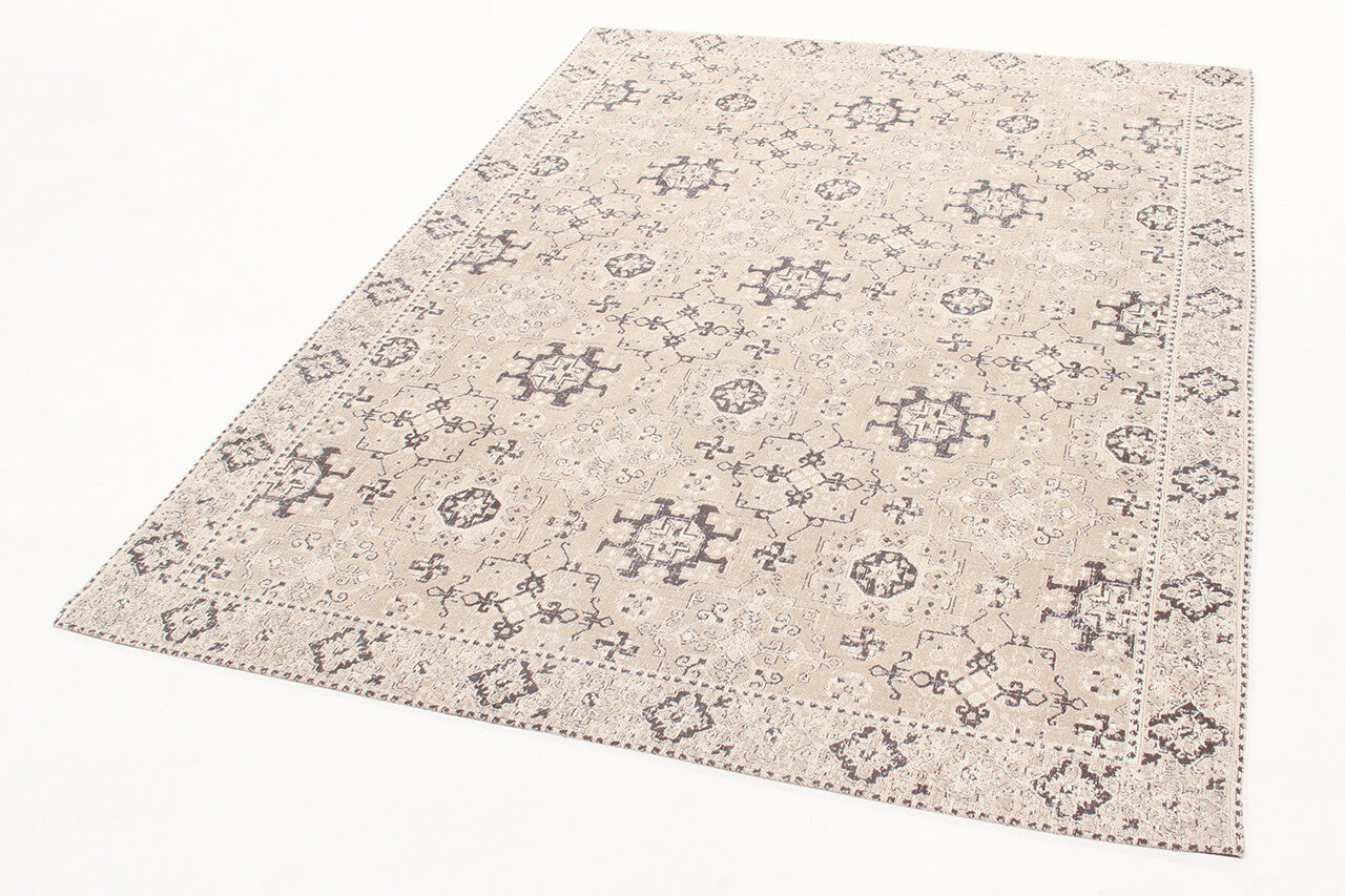 Tappeto Argentella 3 Beige - Design Vintage Astratto con sfumature colore | elegante per soggiorno e camera da letto