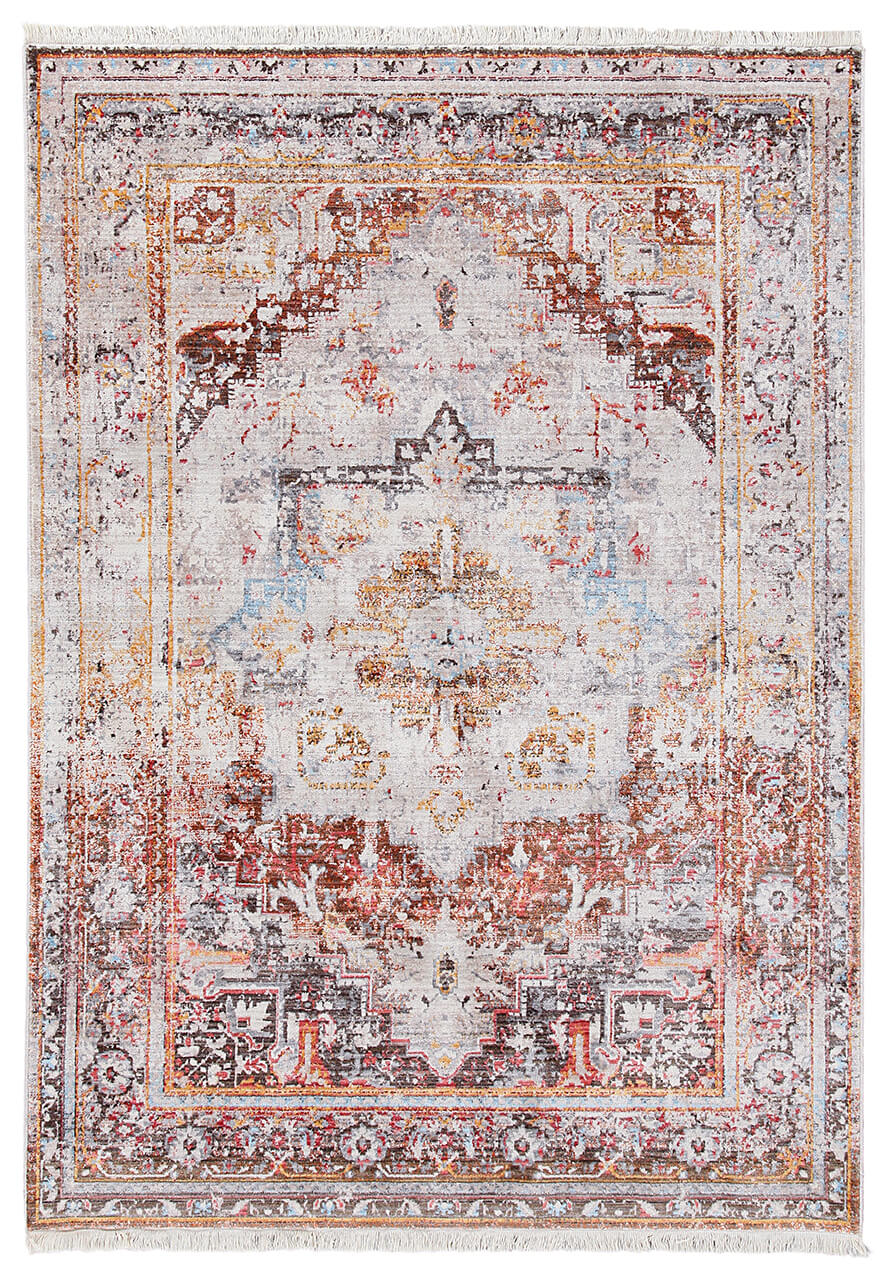 Tappeto stile Vintage - Bright Multicolore - Antiscivolo | Ideale per Soggiorno, Sala da Pranzo, Camera da Letto