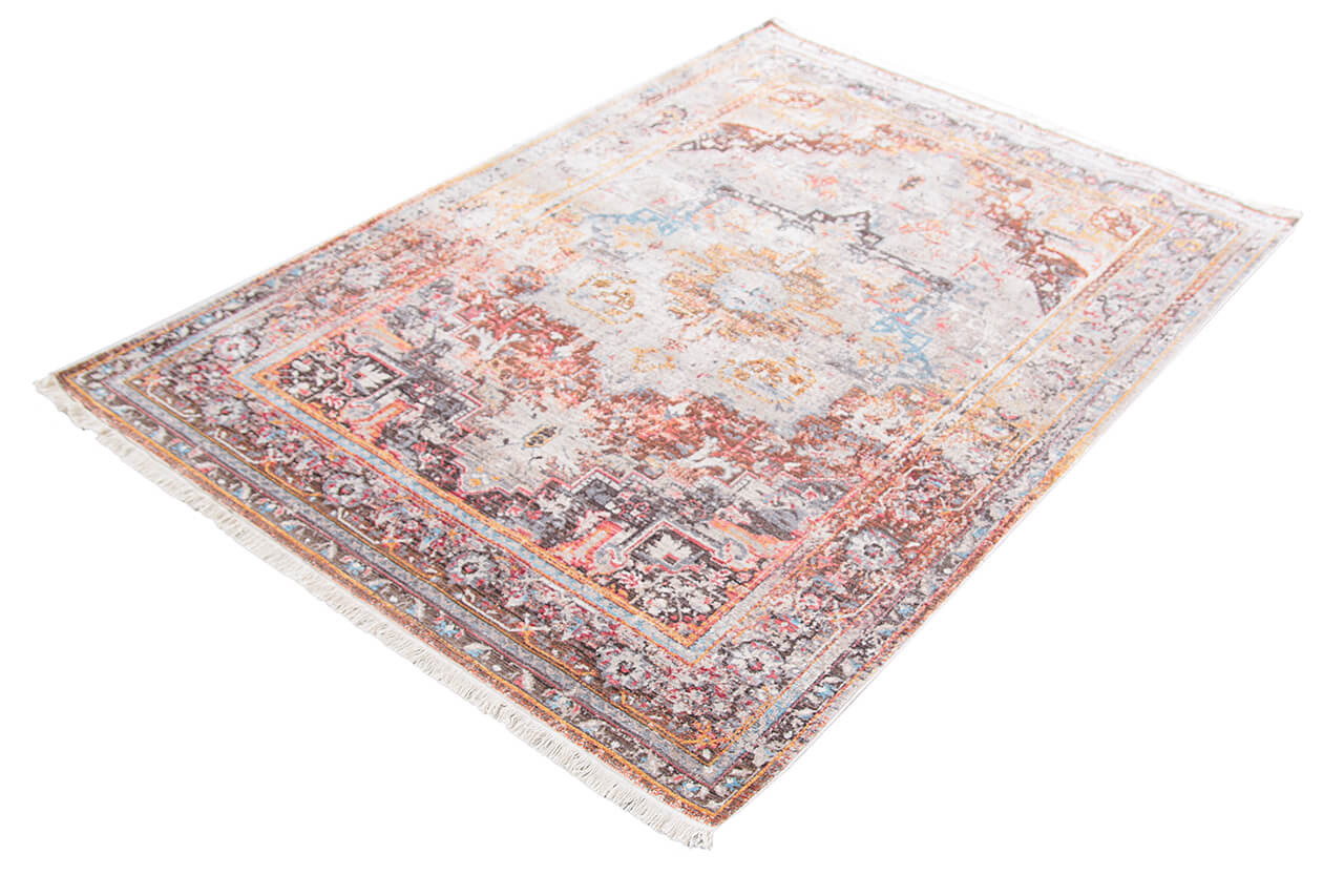 Tappeto stile Vintage - Bright Multicolore - Antiscivolo | Ideale per Soggiorno, Sala da Pranzo, Camera da Letto