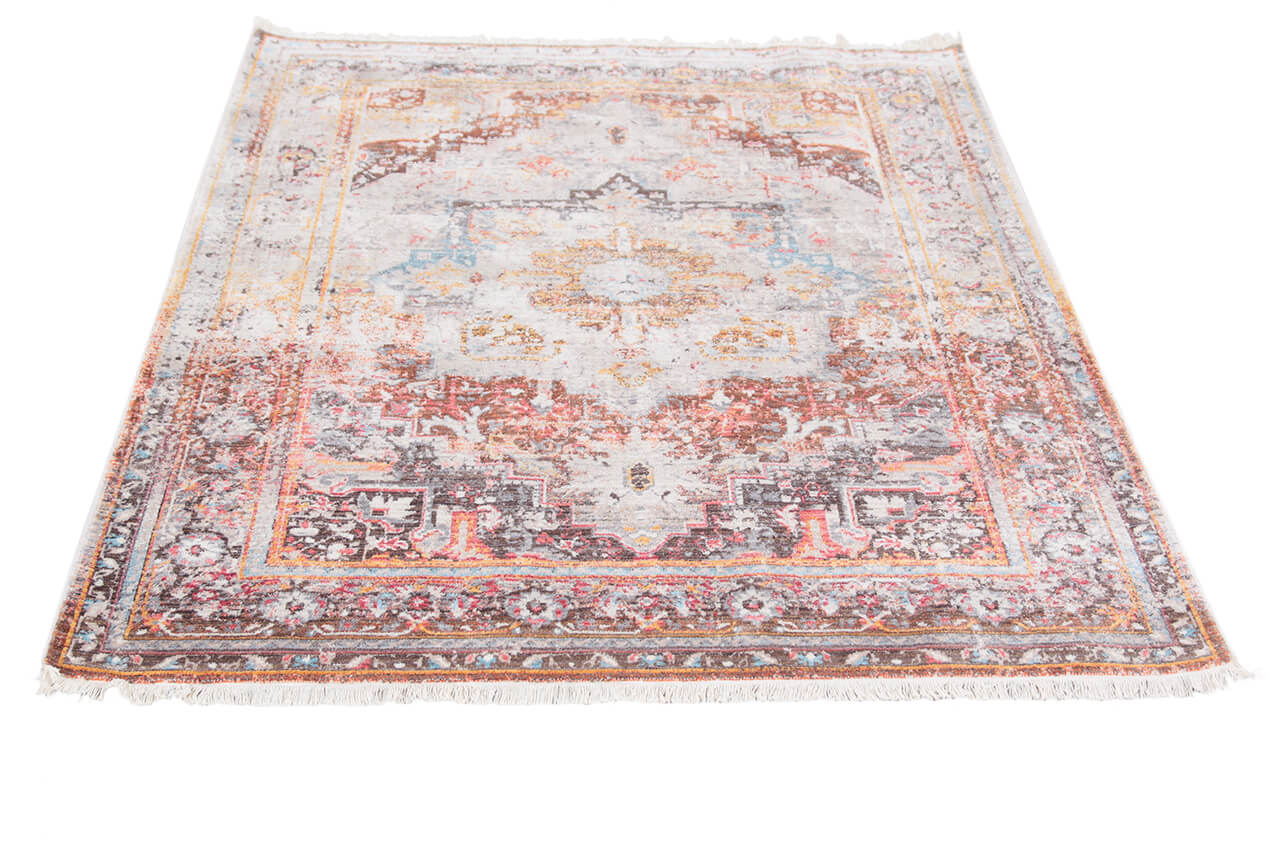 Tappeto stile Vintage - Bright Multicolore - Antiscivolo | Ideale per Soggiorno, Sala da Pranzo, Camera da Letto