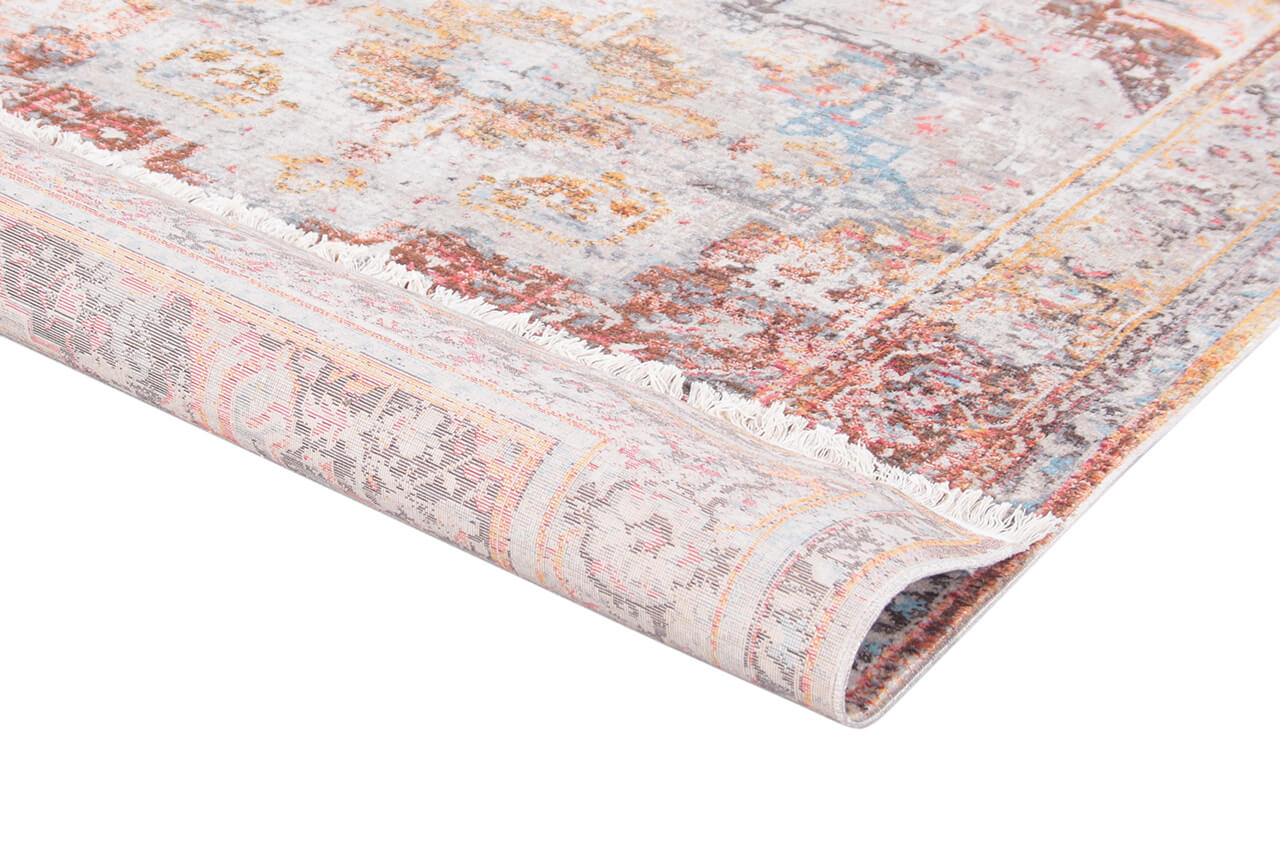 Tappeto stile Vintage - Bright Multicolore - Antiscivolo | Ideale per Soggiorno, Sala da Pranzo, Camera da Letto