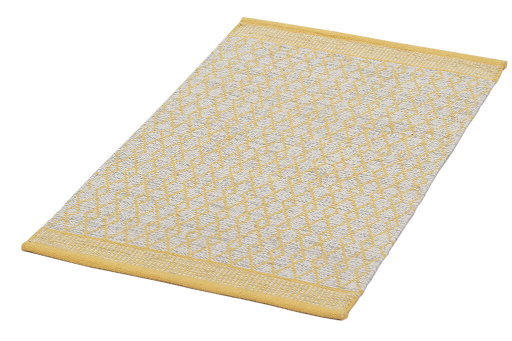 Tappeto in Cotone Giallo - Lavabile in Lavatrice | Ideale per la Cucina e il Bagno