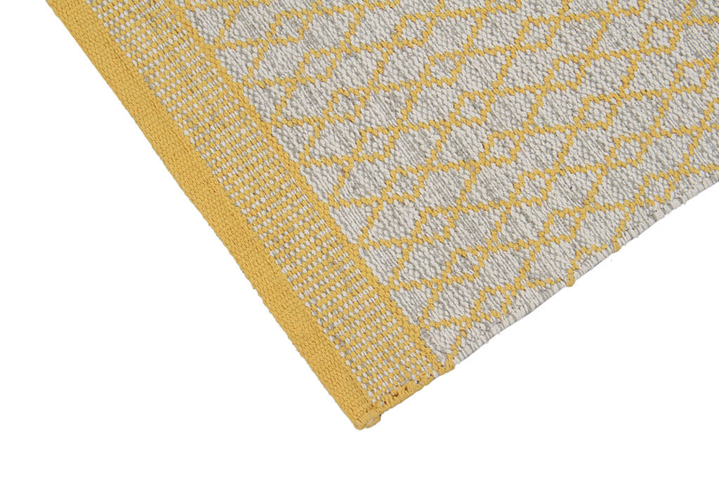 Tappeto in Cotone Giallo - Lavabile in Lavatrice | Ideale per la Cucina e il Bagno