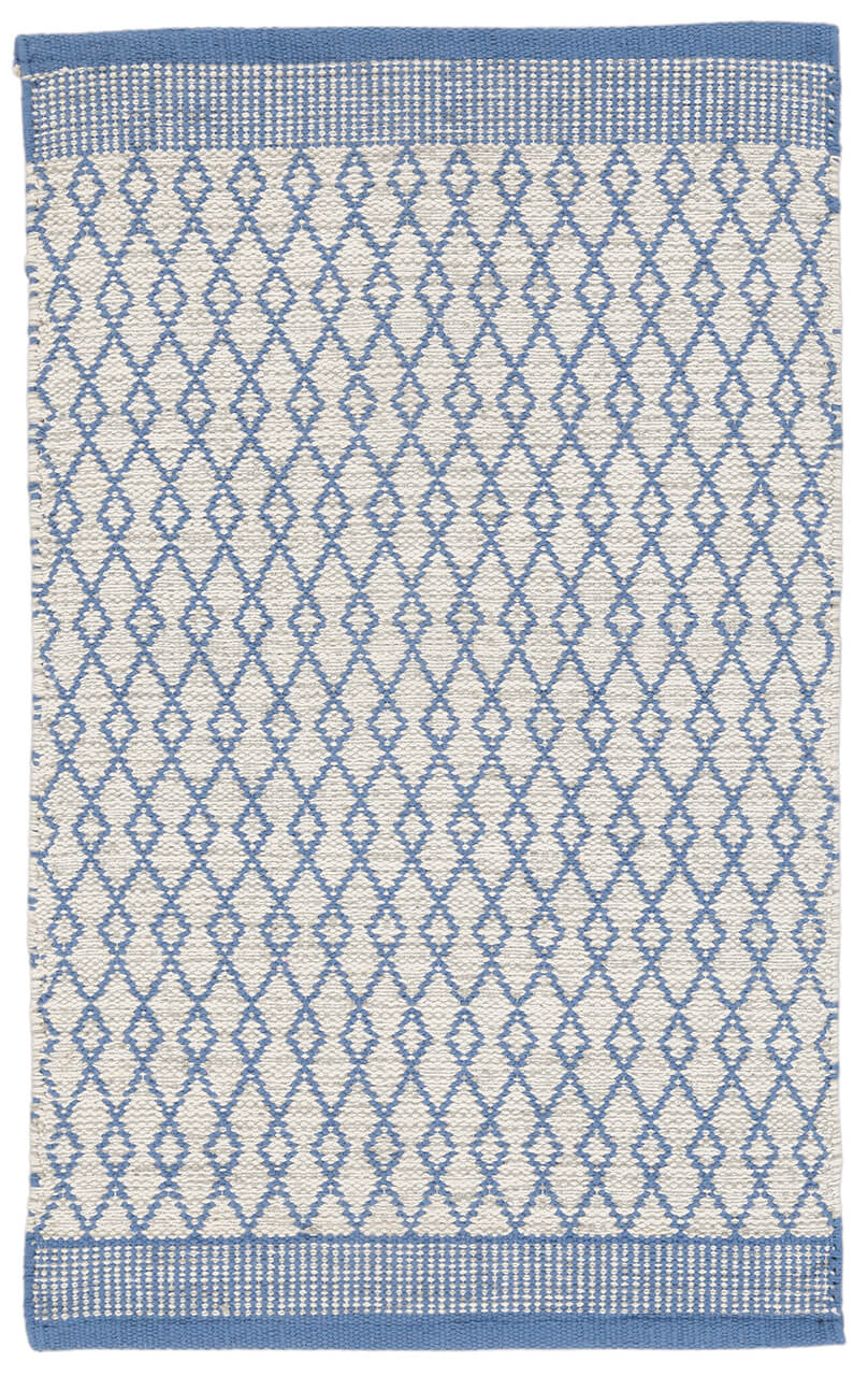 Tappeto in Cotone Blu - Lavabile in Lavatrice | Ideale per la Cucina e il Bagno