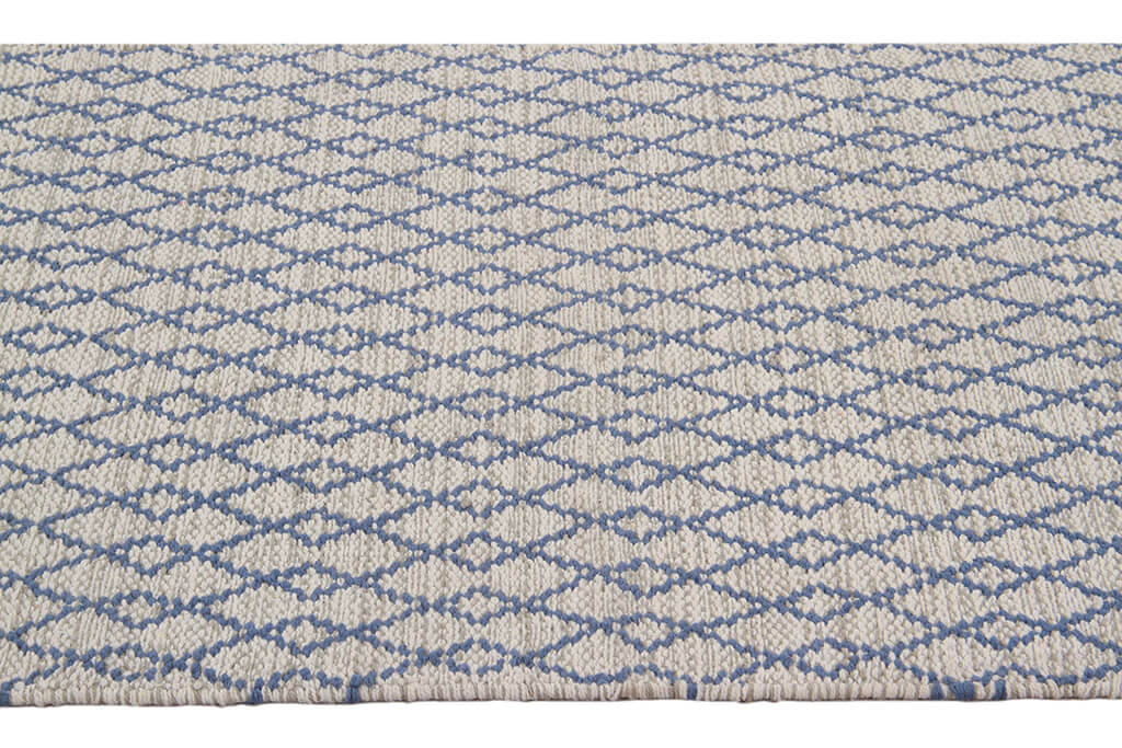 Tappeto in Cotone Blu - Lavabile in Lavatrice | Ideale per la Cucina e il Bagno