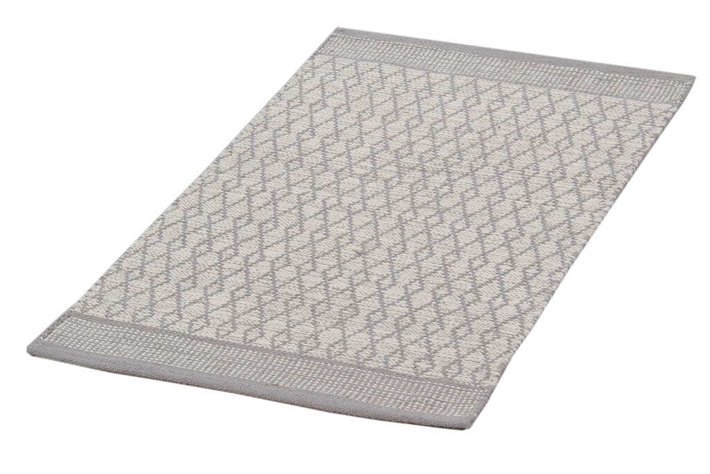 Tappeto in Cotone Grigio chiaro - Lavabile in Lavatrice | Ideale per la Cucina e il Bagno