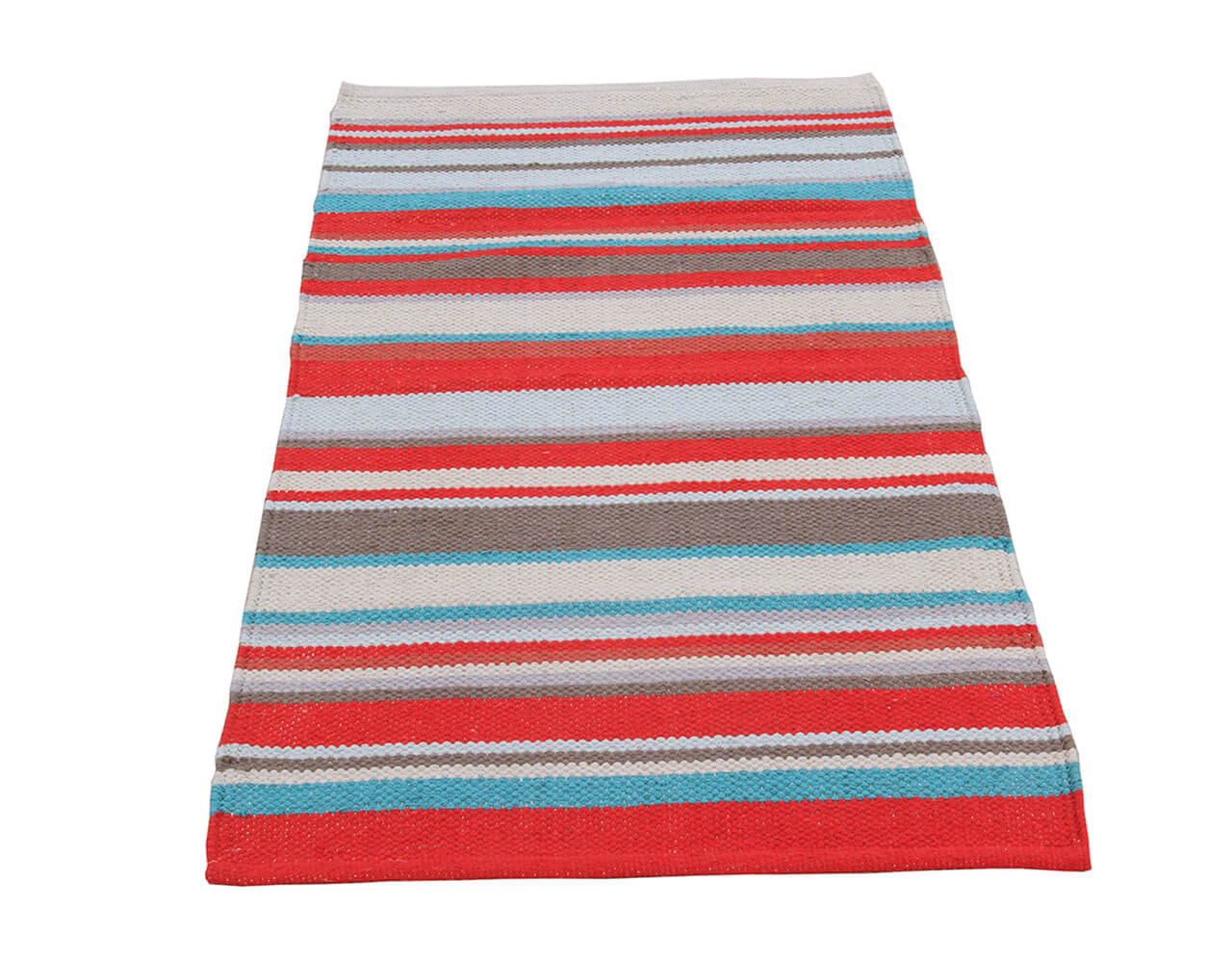 Tappeto in Cotone Lavabile in Lavatrice - Tessuto a mano - Casablanca Stripes Multicolore | Ideale per Cucina e Bagno