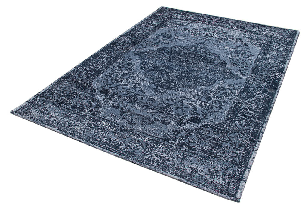 Tappeto Argentella Blu sky - Design Vintage Astratto con sfumature colore | elegante per soggiorno e camera da letto