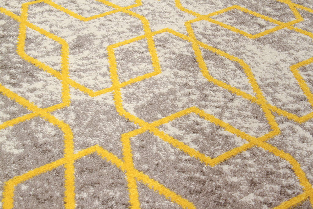 Tappeto moderno Soho 1 Ecru Yellow - geometrico giallo fluo