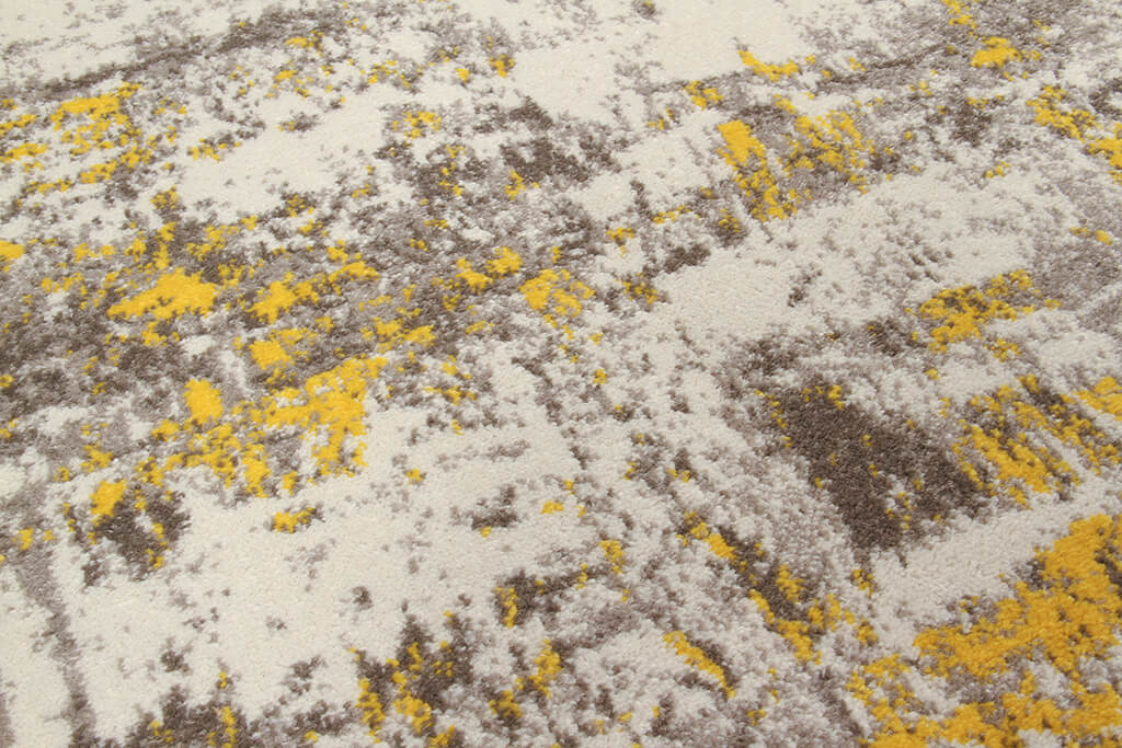 Tappeto moderno Soho 2 Ecru Yellow effetto vintage fluo