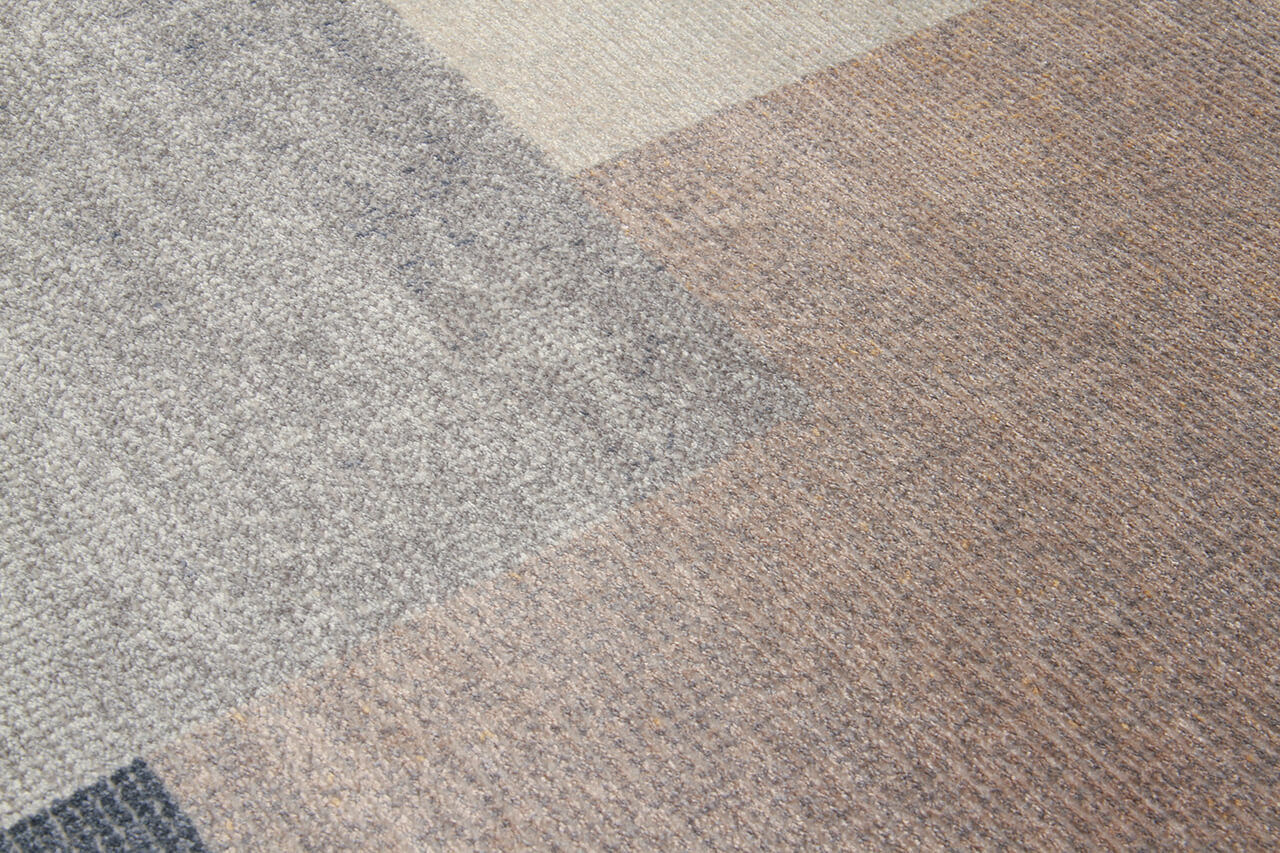 Tappeto Moderno Premium Stile Geometrico Alan 1 Grigio e Blu