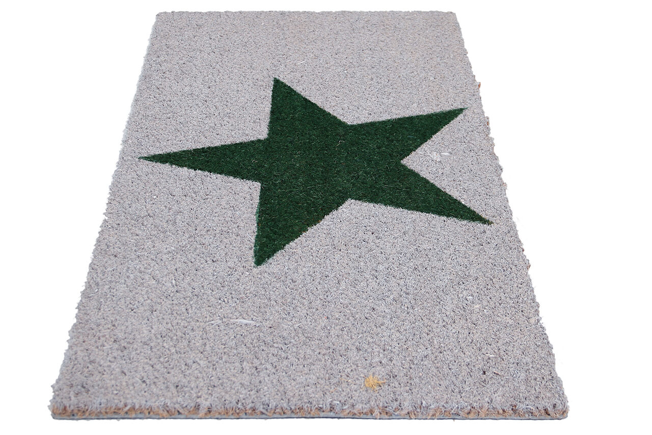 Zerbino Moderno in Fibra di Cocco Naturale 75x40cm - Resistente e Sostenibile - Stella Verde