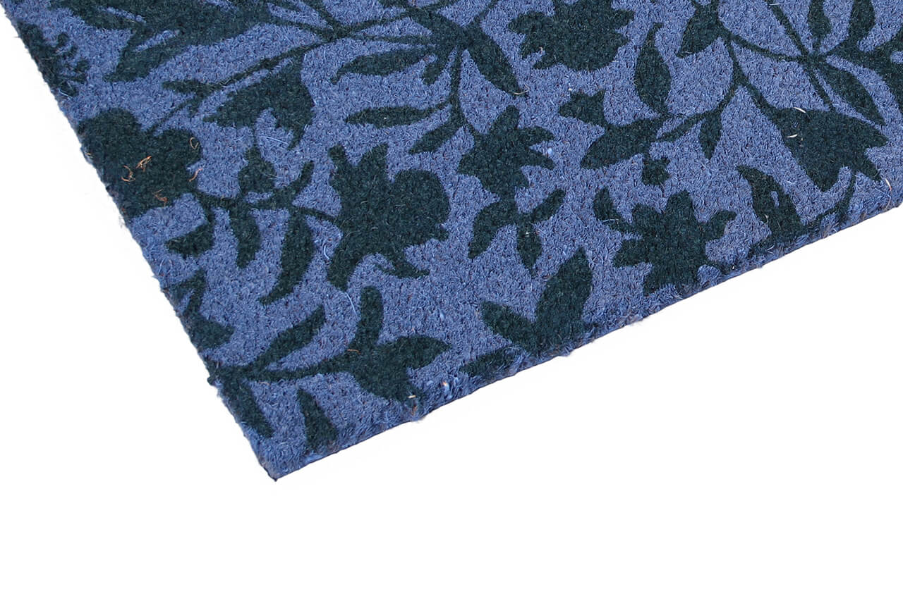 Zerbino Moderno Blu in Fibra di Cocco Naturale 75x40cm - Resistente e Sostenibile