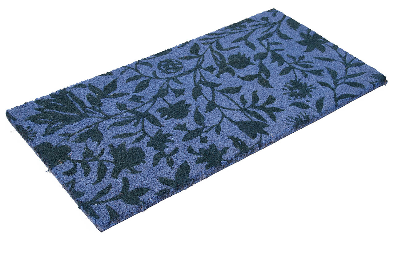 Zerbino Moderno Blu in Fibra di Cocco Naturale 75x40cm - Resistente e Sostenibile