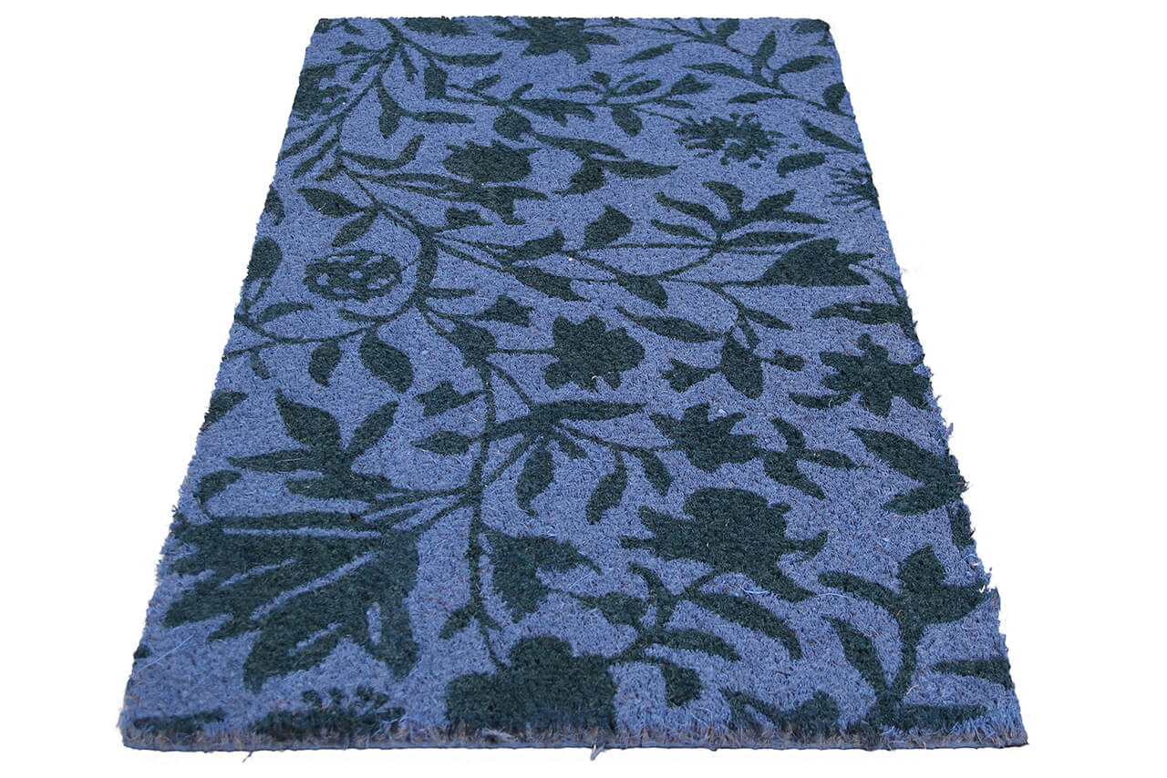 Zerbino Moderno Blu in Fibra di Cocco Naturale 75x40cm - Resistente e Sostenibile