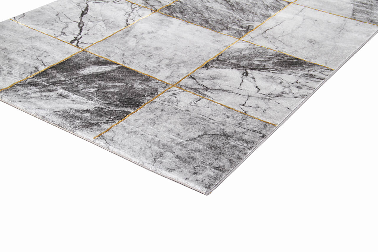 Tappeto Moderno Carrara A - Effetto Marmo - Antiscivolo | Ideale per Soggiorno, Camera da Letto, Sala da Pranzo