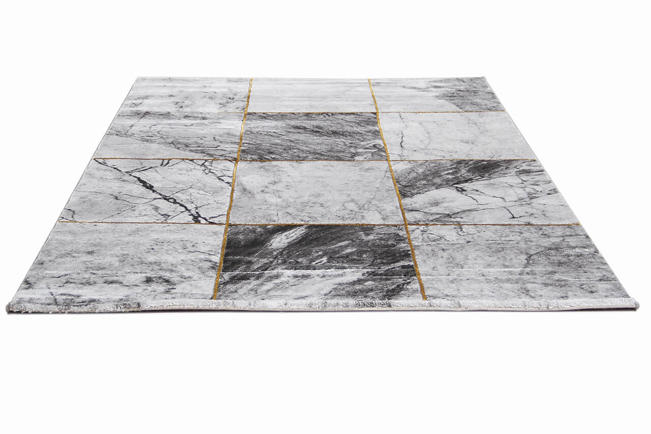 Tappeto Moderno Carrara A - Effetto Marmo - Antiscivolo | Ideale per Soggiorno, Camera da Letto, Sala da Pranzo