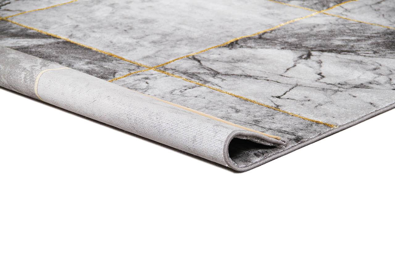 Tappeto Moderno Carrara A - Effetto Marmo - Antiscivolo | Ideale per Soggiorno, Camera da Letto, Sala da Pranzo