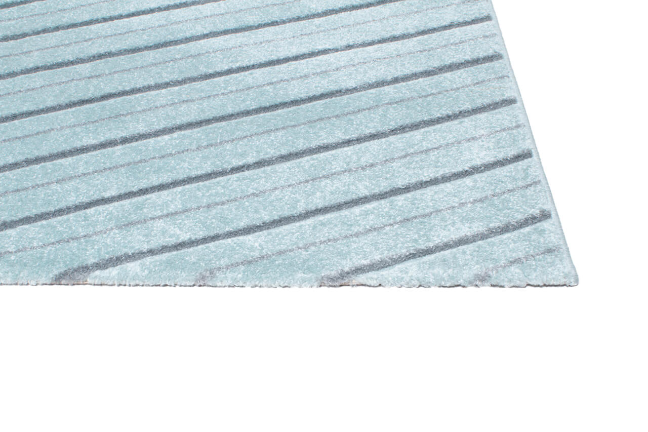Tappeto Moderno Handcarved Blu - Antiscivolo | Ideale per Soggiorno, Camera da letto, Sala da Pranzo