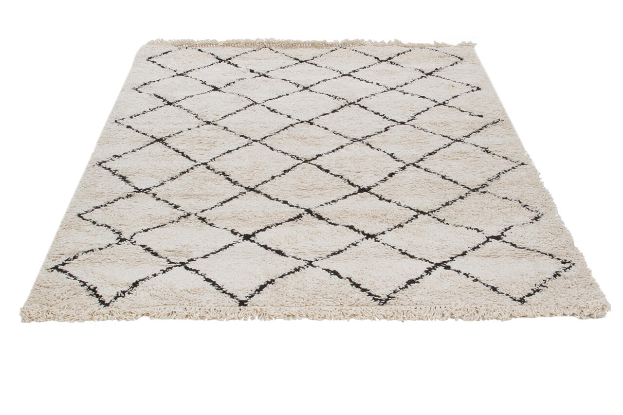 Tappeto shaggy Tribe A - stile berbero moderno in morbido polipropilene