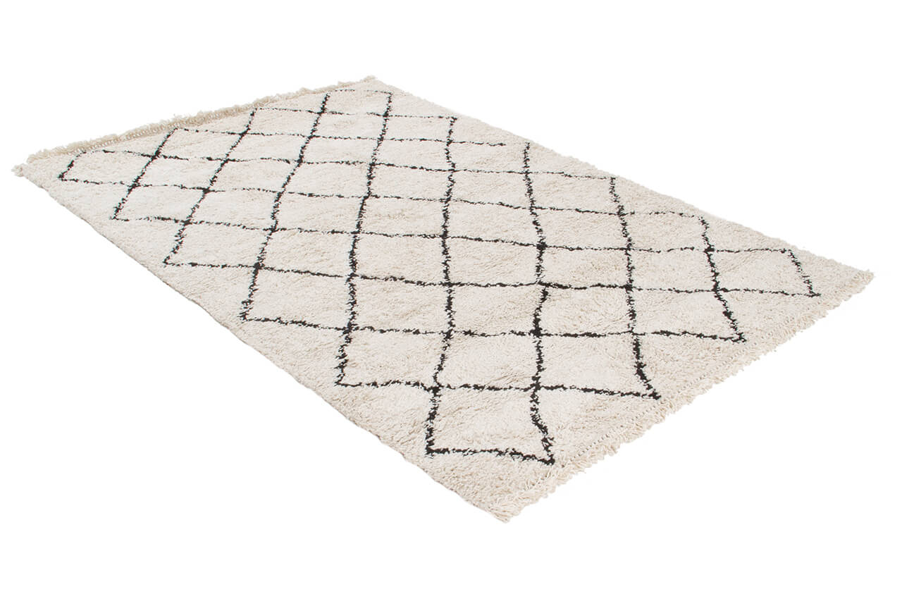 Tappeto shaggy Tribe A - stile berbero moderno in morbido polipropilene
