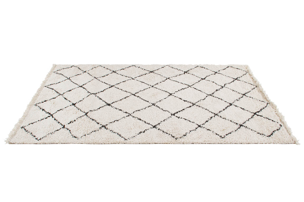 Tappeto shaggy Tribe A - stile berbero moderno in morbido polipropilene