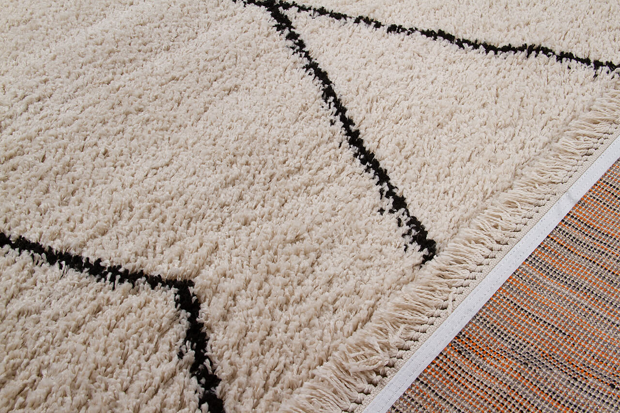 Tappeto berbero Tribe B decorativo Shaggy moderno - Disegno Tribale