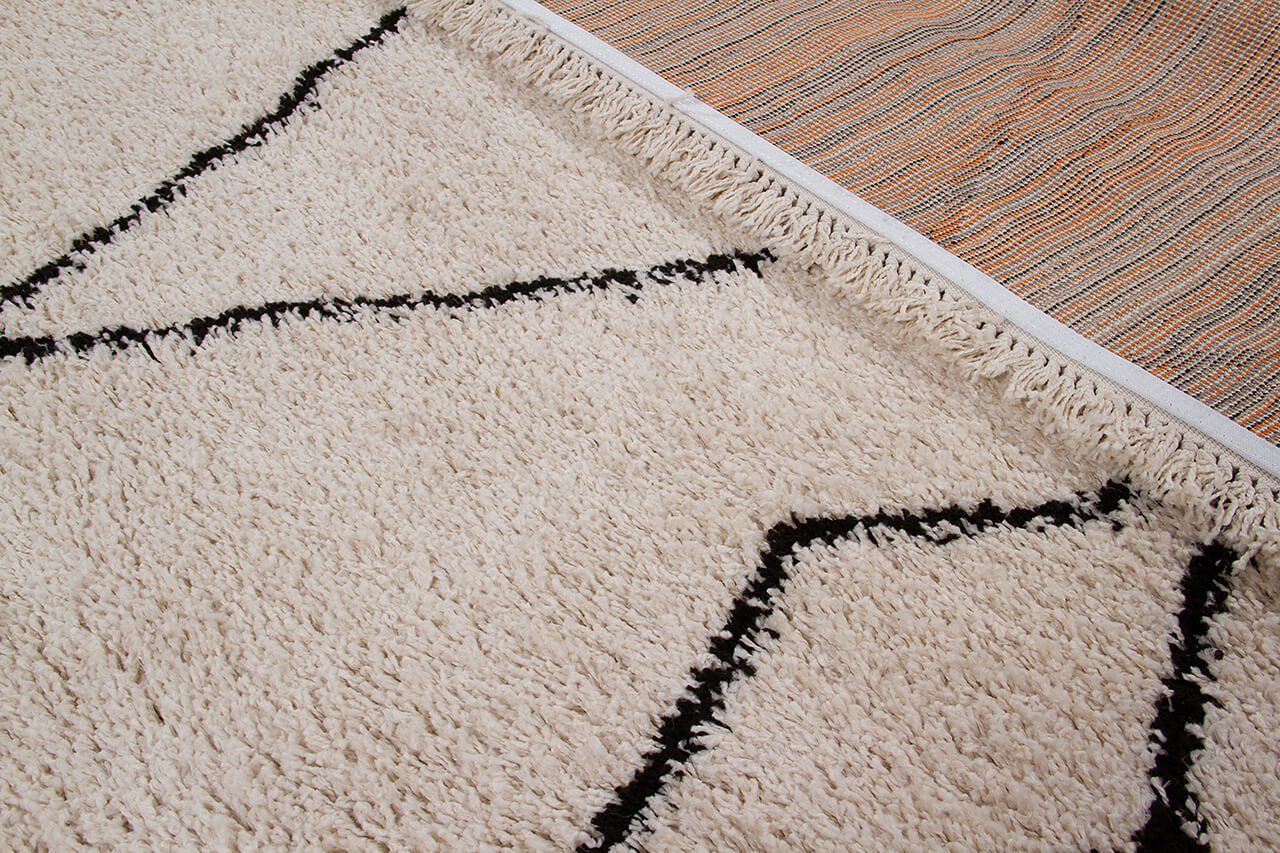 Tappeto berbero Tribe B decorativo Shaggy moderno - Disegno Tribale