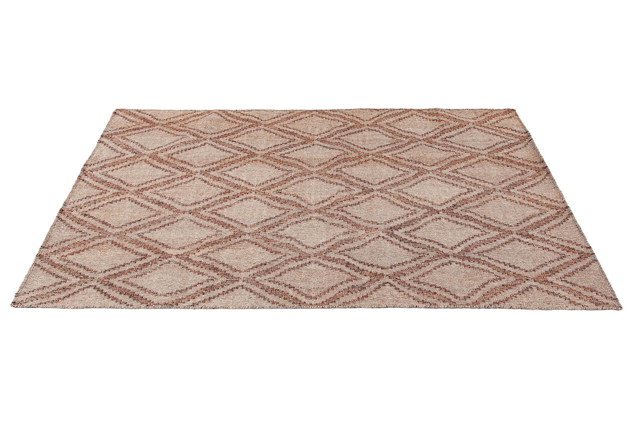 Tappeto in Juta, Lana e Cotone - Istinto B - Fatto a mano - Stile Etnico Tradizionale - Materiali Sostenibili