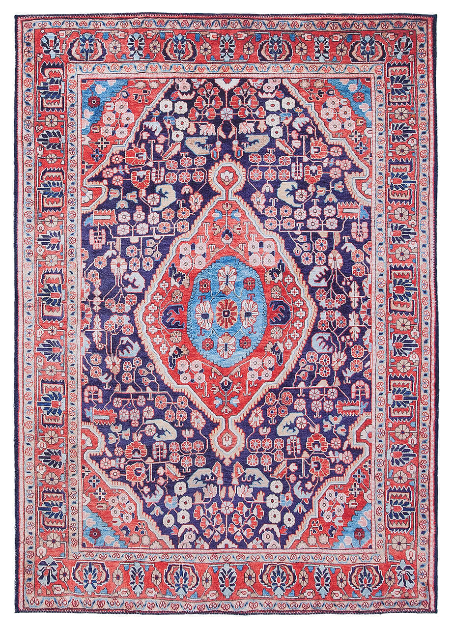 Tappeto Oasis in Poliestere e Cotone, Disegno Orientale