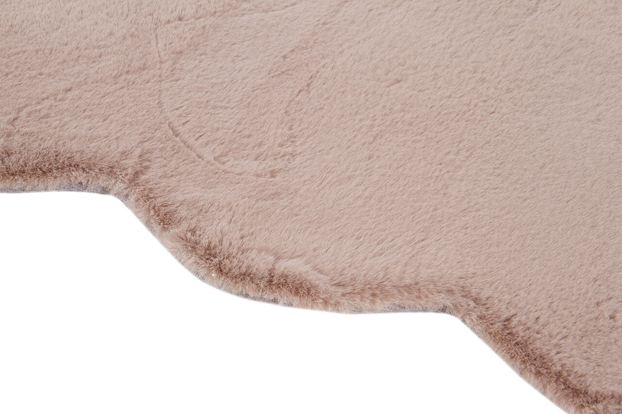 Tappeto effetto pelle Touch Dark Beige ultra morbido