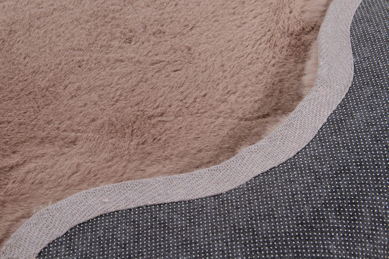 Tappeto effetto pelle Touch Dark Beige ultra morbido