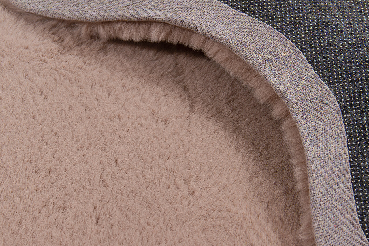 Tappeto effetto pelle Touch Dark Beige ultra morbido