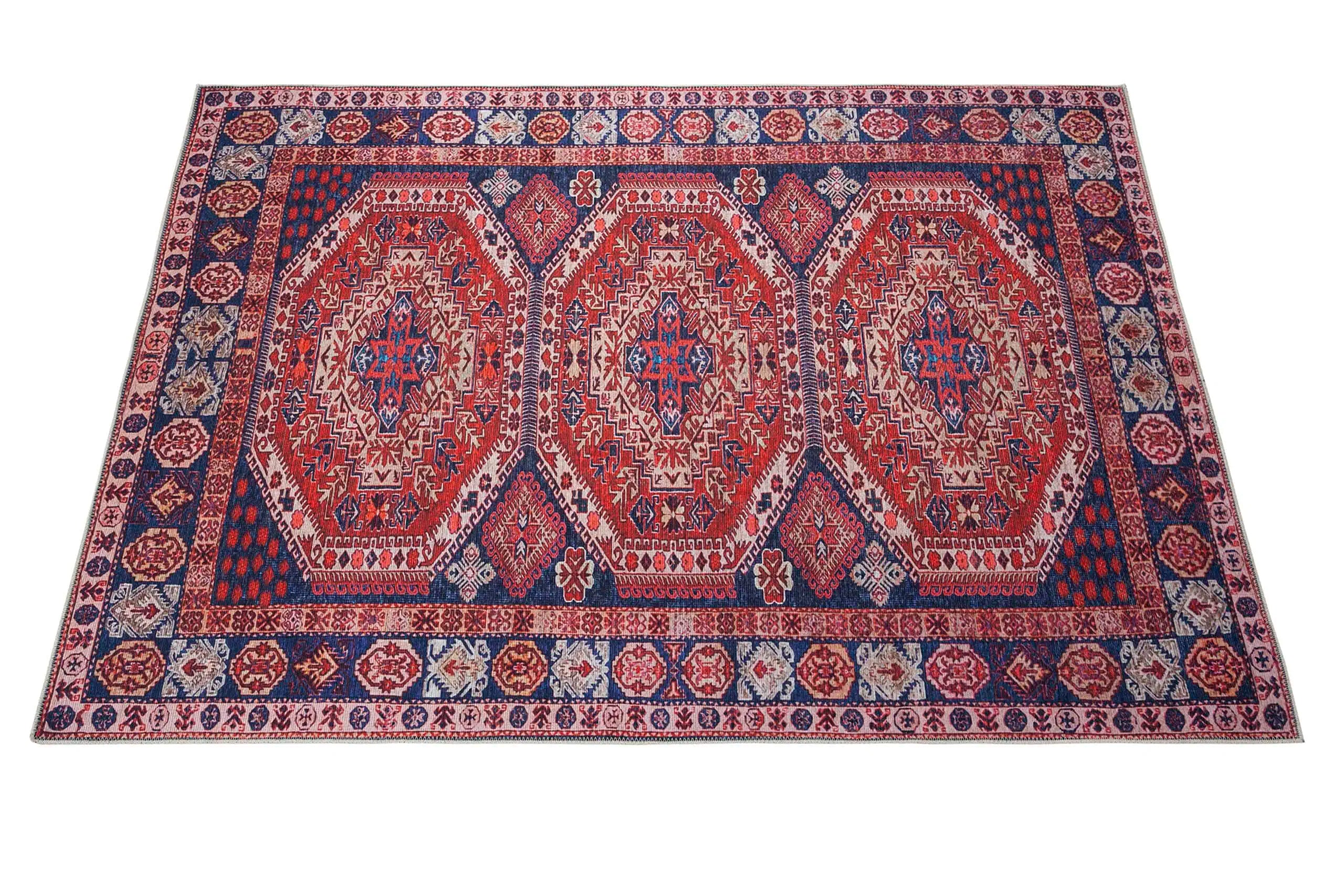 Tappeto Oasis D in Poliestere e Cotone, Disegno Orientale Classico - Morbido, Ideale per Soggiorno e Camera da Letto