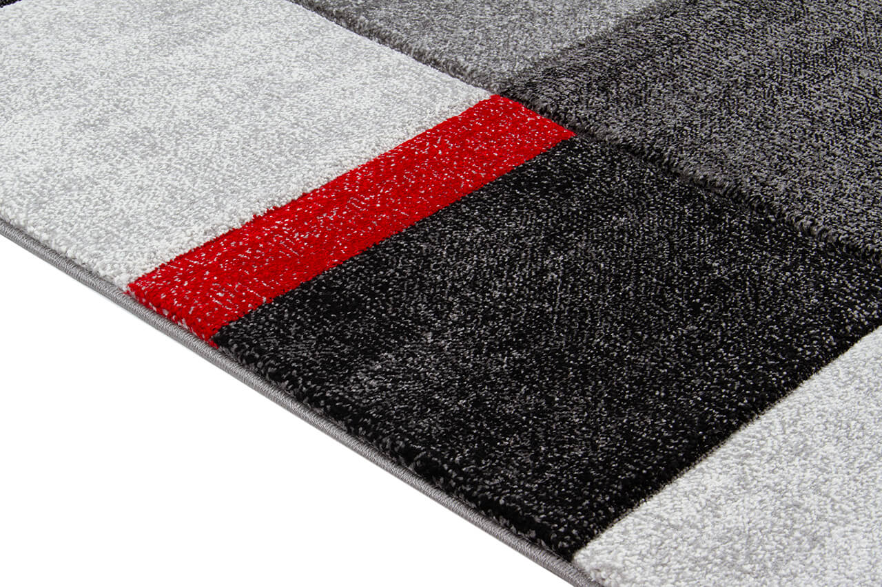 RAY SQUARES GREY RED