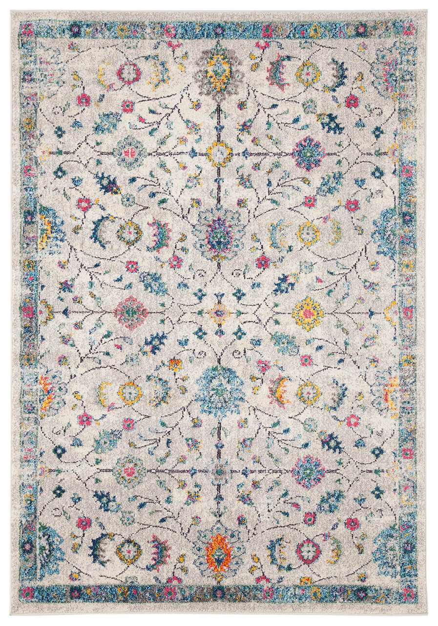 Tappeto Stile Orientale Multicolore Mamoo A - Antiscivolo - Ideale per Soggiorno e Camera da Letto