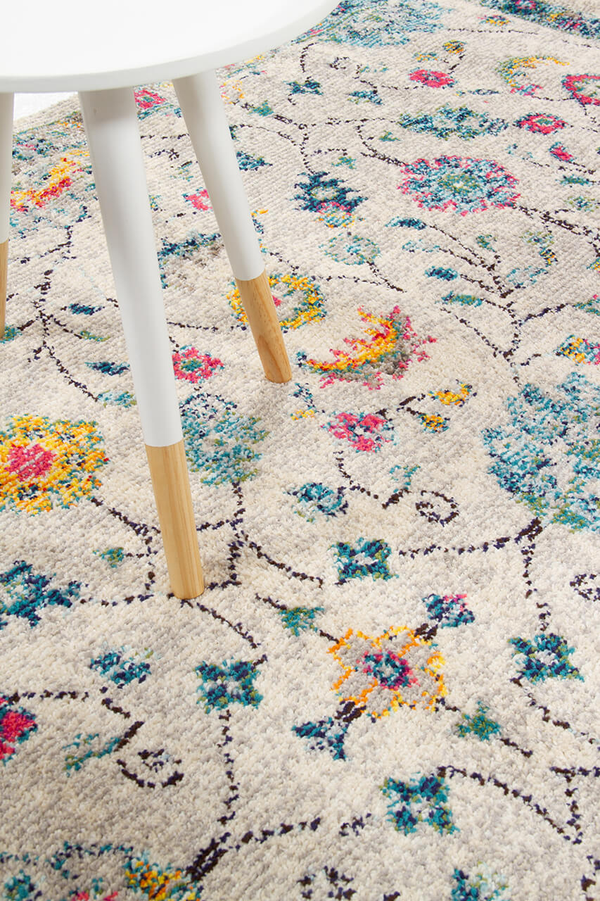 Tappeto Stile Orientale Multicolore Mamoo A - Antiscivolo - Ideale per Soggiorno e Camera da Letto