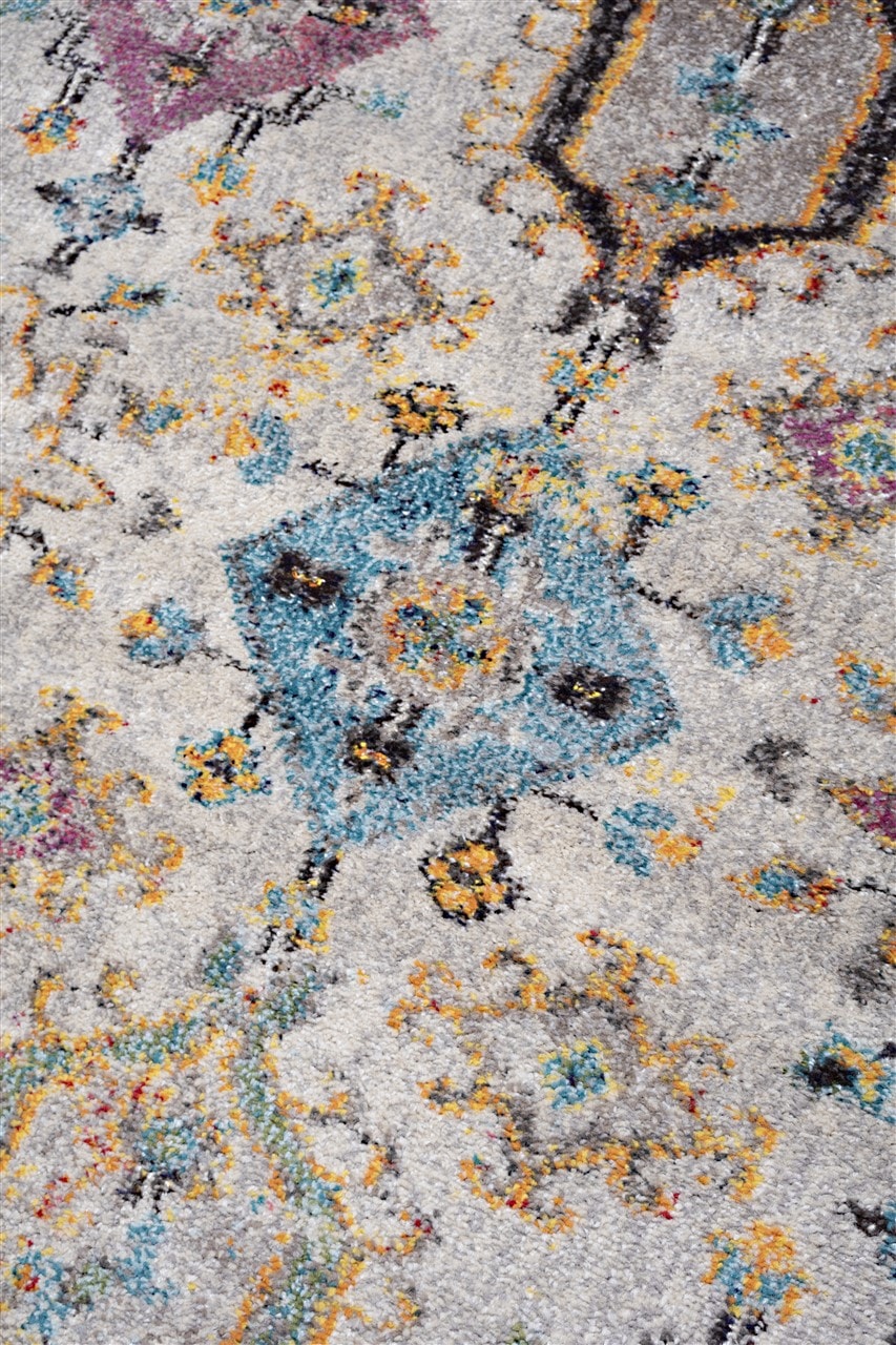 Tappeto Stile Orientale Multicolore Mamoo D - Antiscivolo - Ideale per Soggiorno e Camera da Letto