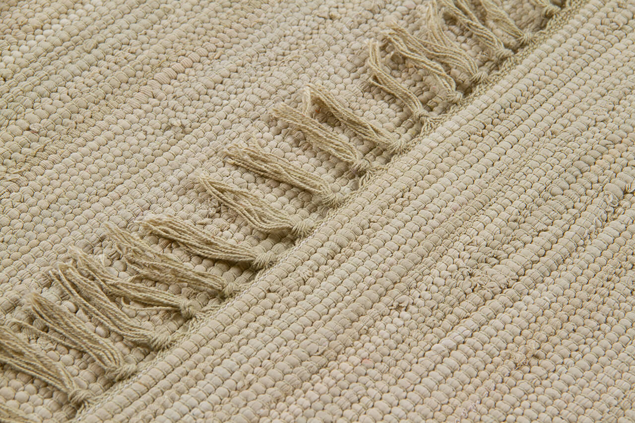 Tappeto Abano Verde Oliva in Cotone - Lavabile in Lavatrice - Ideale per Bagno o Cucina
