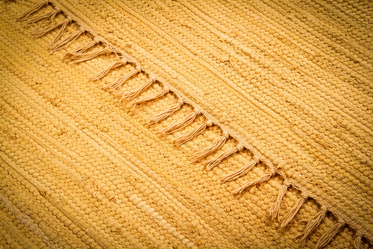 Tappeto Abano Giallo/Oro in Cotone - Lavabile in Lavatrice - Ideale per Bagno o Cucina