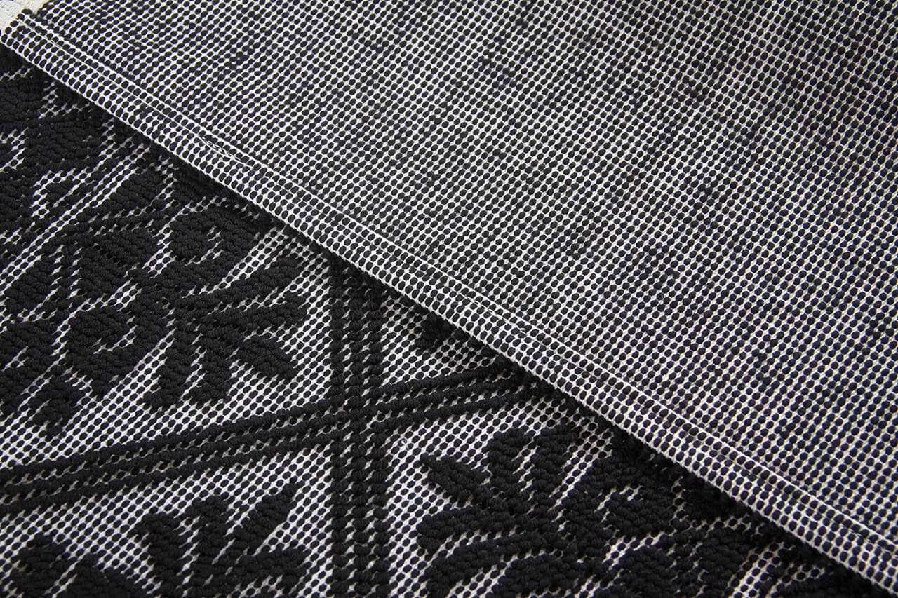 Tappeto Nero in Cotone Lavabile in Lavatrice - Alghero - Made in Italy | Ideale per Cucina e Bagno